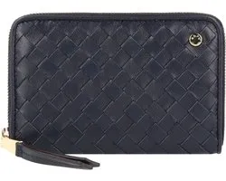 abro Piuma Portemonnee Leer 15 cm - Dames - Horizontaal - navy