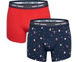Happy Shorts Lot de 2 Boxers de Noël pour homme Christmas Stuff - Taille S