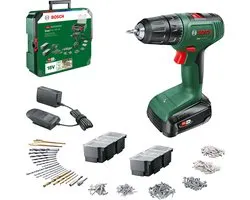 Bosch Easydrill Perceuse-visseuse sans fil 18 V 1,5 Ah Li-Ion Incl. batterie, chargeur, boîte système de 241 pièces