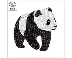 Crystal Art Motif Kit stickers | Panda