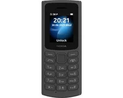 Nokia 105 4G, Barre, Double SIM, 4,57 cm (1.8"), 120 x 160 pixels, 1020 mAh, Noir