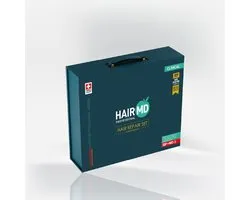 HairMD Advanced Haarverzorgingsset - 3 Maanden Behandeling voor Haaruitval & Dikker Haar - Inclusief Biotine, Keratine, en Collageen - Parabenen- en Alcoholvrij - Voor Mannen & Vrouwen