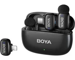 Boya Mini-12 2.4 GHz Ultra Mini Wireless Microphone Black (2TX+2RX)