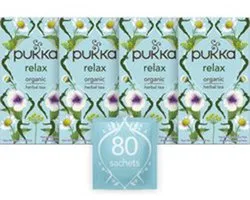 Pukka Relax Thee, à la camomille, fenouil et gingembre - 4 x 20 sachets