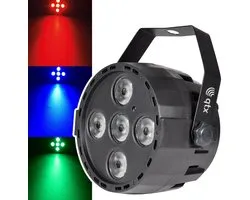 Mini projecteur LED PAR QTX PAR-20 5 x 4 W RGBW avec télécommande, 8 canaux DMX