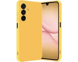 Coque compatible avec Samsung A17 , coque arrière en Siliconen jaune