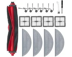 17-delige Accessoireset voor Stofzuiger Compatibel met Roborock Q10 S5+ - Hoofdborstel, Filters, Dweilen & Zijborstels