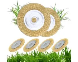 6-delige set, draadborstel, compatibel met G-loria multibrush, Ø 11,5 cm, Weedbrush accessoires, staaldraad voegenborstel voor vloerreiniging, mos, vuil en onkruid in voegen