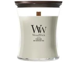 WoodWick Hourglass Medium Geurkaars - Fireside - 60 branduren
