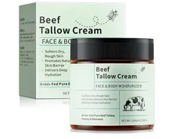 Mondain® - Beef Tallow Cream - 100mL (120 Gram) - 100% Grass-fed Pure Beef Tallow, Honey & Beeswax