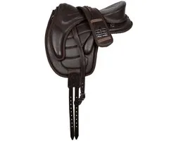 Cuir en cuir sans arçon Pagony - Taille : 43,2 cm - Marron - Cuir