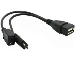USB Host OTG Kabel met Micro USB Power voor for Fire Stick, for Samsung Galaxy, for Amazon Fire TV, for LG, for Kindle Fire TV, for Nexus 4 Nexus 7 Android Telefoon Tablet-2-in-1 USB Adapter