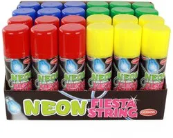 24x Serpentinespray display 4 kleuren - Merk Goodmark