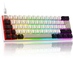 Clavier Gaming Mécanique Compact 60% UK-Layout Hot-Swap RGB pour PC et Mac