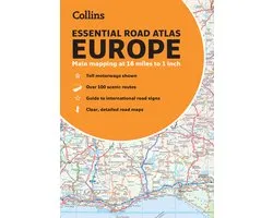 2022 Collins Essential Road Atlas Europe