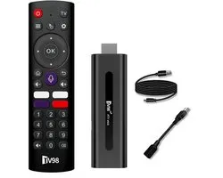 Lecteur multimédia 8K - Boîtier Smart TV Android 14 - 2 Go de RAM - Comprend 16 Go + manuel en anglais + télécommande + câble Type-C + câble HDMI - Câble Type-C - Avec WiFi