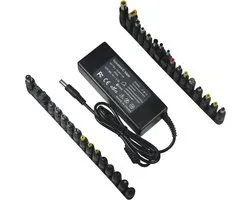 DrPhone ACA2 Universele AC Power Adapter Oplader – 19V 4.74A 90W met 34 Tips(Converters) – Geschikt voor Laptops etc – Zwart