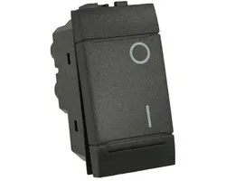 Interrupteur Bipolaire - Interrupteur Électrique - Installation Électrique - Compatible avec Bticino - 16A 250V - Noir