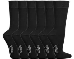 6 paires - Chaussettes en bambou - Sans bord comprimant - Socks4fun - Anthracite
