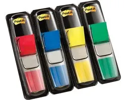 Post-it® Index Small - Standaard Dispenser - Rood, Blauw, Geel, Groen