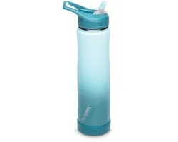 EcoVessel - The Summit - Bouteille isotherme TriMax en acier inoxydable avec paille - 709 ml - Forest Horizon