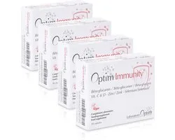 Optim Immunity Supplements - PACK 4 x 30 capsules Zink Seleen Vitamine D Vitamine C acerola en beta-glucans - vegan - immuunsysteem versterken - immuniteit supplement