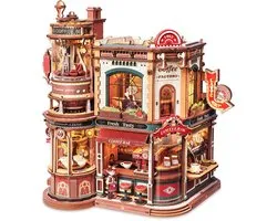 Robotime Dream Coffee Factory - ROKR Magic Amusement Park Series - EAB02 - Bouwpakket - Miniatuur - Knutselen - Modelbouw