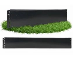 GartenAZ Borderrand - Gazonrand van Verzinkt Staal - Flexibele Montage - Antraciet - 100 cm x 13 cm