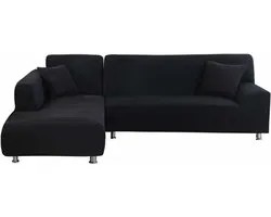 Elastische L-vormige Sofahoes - Universele Beschermhoes voor Banken (92% Polyester + 8% Spandex, Wasbaar, Anti-Slip)