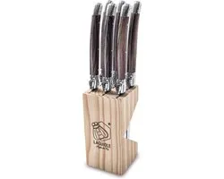 Laguiole Style de Vie Steakmessen Premium Line - 6-delig - Dark Wood
