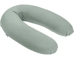 Coussin d'allaitement Doomoo Buddy en velours côtelé vert B94