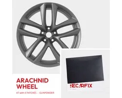 Tesla Model S - Velgschade patch Arachnid Wheel Gunpowder
