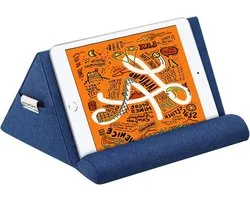 Tablet Pillow Stand Lap Holder for Tablet up to 11 Inch Xmas Gift - Fit iPad Air 5 10.9 - iPad 10.2 10th 2022 - iPad Mini 6 8.3 Inch - iPad Pro 11 10.5 9.7 - Air 4 Mini 5 - Galaxy Tab S6 S7 Navy Blue