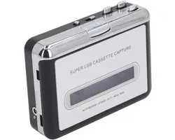 Draagbare Walkman - Draagbare Cassette Speler met Opnamefunctie - Cassette Speler - Cassettespeler - Walkman - Cassette Recorder - Incl. 3.5mm koptelefoon - Werkt op batterijen of via USB - Plug-and-play USB-apparaat - 11.2x8.1x3cm - zilver