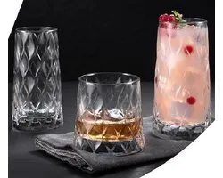 Pasabahce Leafy - Whiskeyglazen - 300 ml - Set van 4