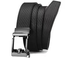 CHAOREN Men's Automatic Belt Leather Belt Ratchet Buckle No Holes for Business Casual Suit 35mm with Light Quick Release Men's Belt Adjustable Size