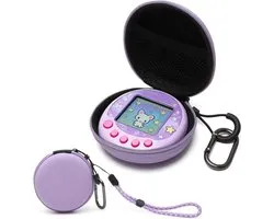 Set de protection pour Tamagotchi Paradise, animal de compagnie virtuel avec coque rigide, lanière et collier, jouet interactif en violet
