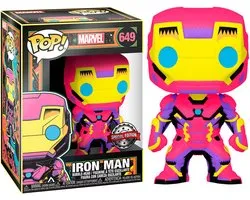 Funko Iron Man Verzamelfiguur Marvel POP! Black Light Iron Man 9 cm Multicolours
