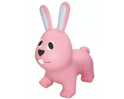 JUMPY Haas – skippy Roze - Hopper 100 kg belastbaar - Speelgoed Skippybal - Skippy Dieren - Skippybal Haas - Kinderspeelgoed - Speelgoed 12 maanden - Inclusief Pomp - Tot 100 kg Gewicht - Skippy bal - Cadeau kind - voedselveilige materialen