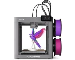 Flashforge Creator 5 - 3D-printer met 4 onafhankelijke printkoppen, FlashSwap voor kleurwissel in 7 sec, CoreXY 600 mm/s, automatische kalibratie en 256x256x256 mm bouwvolume - Ideaal voor meerkleurenprinten