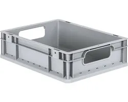 allit Eurobox, grijs, 400×300×320 mm, stapelbaar