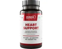 Human Protect - Heart Support - 60 caps - 60 doseringen - arjuna - magnesium citrate - panax notoginseng - l-arginine - ginger root - rhodiola rosea - q10