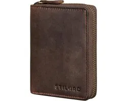 STILORD Giannis Mini RFID Wallet for Men Leather Card Holder with NFC Protection Small Wallet Money Bag with EC Card Slots Genuine Leather