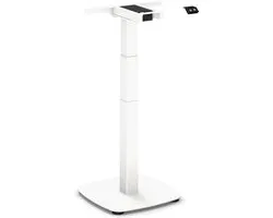 Worktrainer - TinyDesk - Hoogte 58-123cm - klein Zit-sta bureau - Elektrisch Frame – In hoogte verstelbaar Bureau Onderstel - Wit