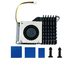 Cooler voor Raspberry Pi 5 met Temperatuurgestuurde Ventilator, Koellichaam Van Aluminium Compatibel met Raspberry Pi 5 (Zwart)