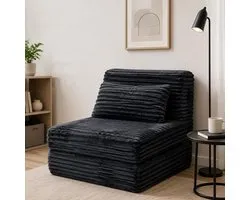 ANONER Folding Sofa Bed with Pillows and Backrest Mattress, Portable Bed for Living Room, Bedroom and Guests, Dark Grey - ShopVlot