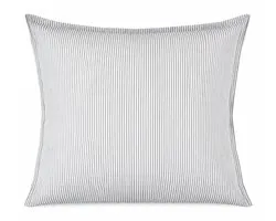 Kussensloop 60x63/70 cm Wit/Grijs – Gestreepte Katoenen Kussensloop met Rits – OEKO-TEX® STANDARD 100 – Zachte Hoofdkussen Sloop