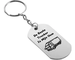 Akyol - de beste trucker is mijn oom sleutelhanger - Vrachtwagen chauffeur - beste vrachtwagenchauffeur - best truck driver - accessoires - 54 x 29mm