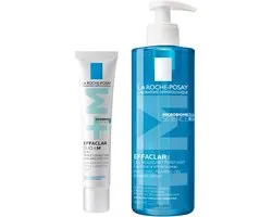 La Roche-Posay Effaclar Routine bundel - Zuiverende Reinigingsgel 400ml + Duo+ Dagcreme 40ml - voor een vette Huid met Neiging tot Acne
