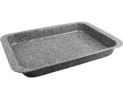 Maestro MR-1123-36 Luxe Rechthoekige Bakplaat & Ovenschaal - 36 cm - Koolstofstaal - Granite Antiaanbaklaag - Graniet Coating - Grijs